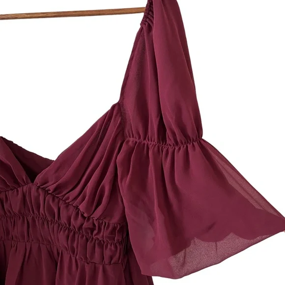 Fame and Partners NEW Smocked Peplum Blouse & Wide Leg Culotte Pants Size 2 - Picture 4 of 14